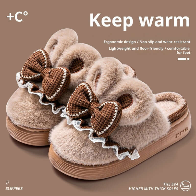 Indoor Warm Non-slip Cute Couples Cotton Shoes