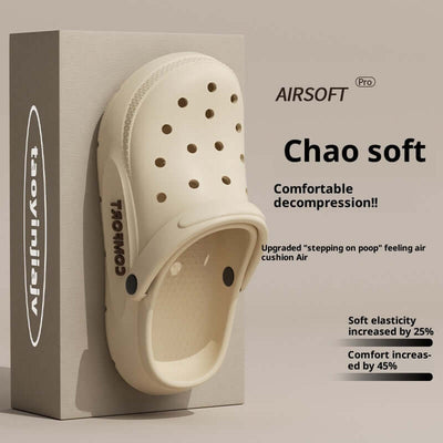 Men's Perforated Shoes For Summer Outdoor Wear With A Cushioned Stepping Sensation