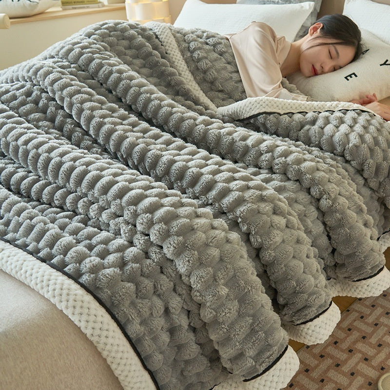 Coral Flannel Winter Thicken Thermal Cover Blanket
