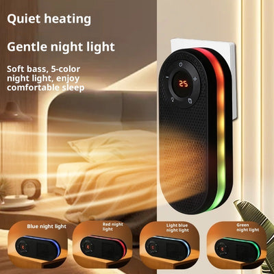 Mini Fan Colorful Light Household Small Heater